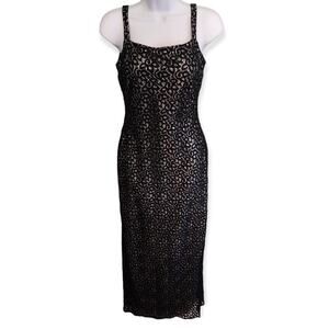 Vintage Gunne Sax Jessica McClintock Dress Formal Y2K Black Size 6